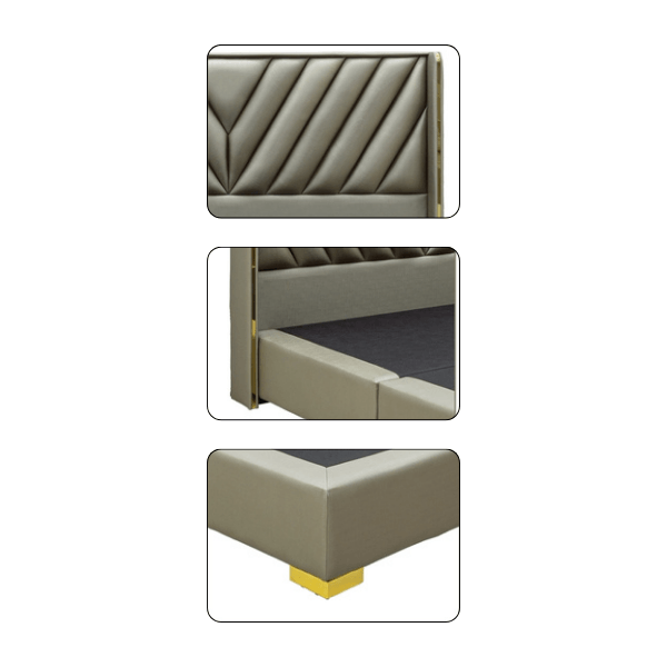 ฐานรองหัวเตียง 6 ฟุต WISDOM DESIGN FURNITURE รุ่น MICKY สีเทา